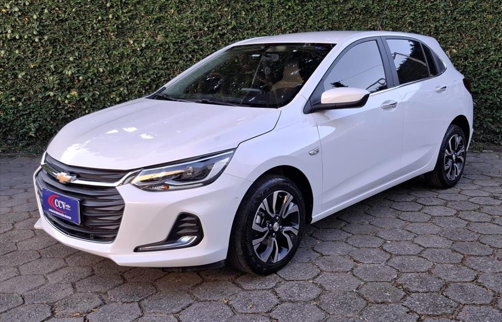 Chevrolet Onix HATCH PREM. 1.0 12V TB Flex 5p Aut. na cor Branco em Balneário Camboriú / SC - 933417