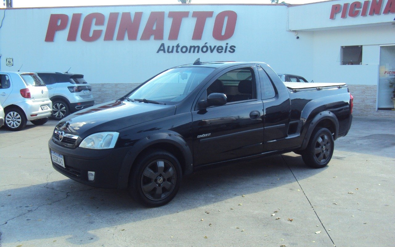 Chevrolet Montana 1.4 8V Conquest ECONOFLEX 2p na cor Preto em Curitiba / PR - 940746