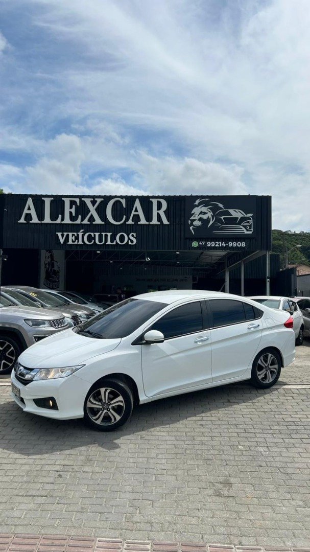 Honda City Sedan EX 1.5 Flex 16V 4p Aut. na cor Branco em Joinville / SC - 946823