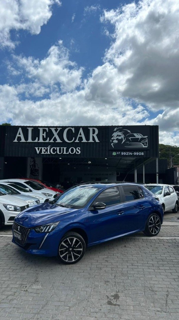 Peugeot 208 Style 1.0 Flex 6V 5p Mec. na cor Azul em Joinville / SC - 946824