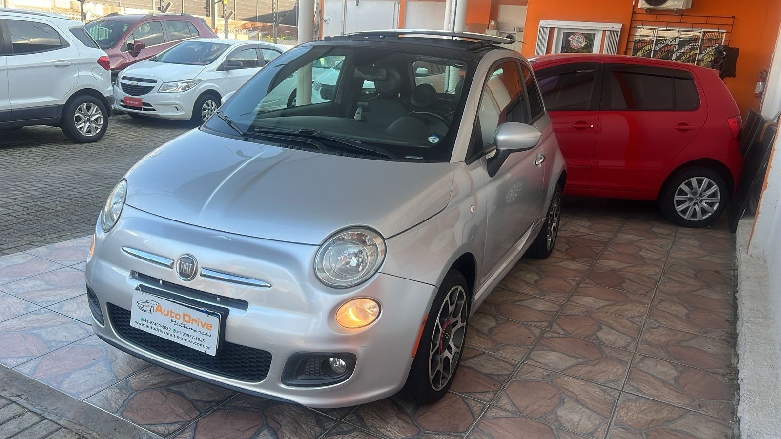 Fiat 500 Sport Air 1.4 16V/1.4 Flex 16V Aut. na cor Prata em Curitiba / PR - 947931