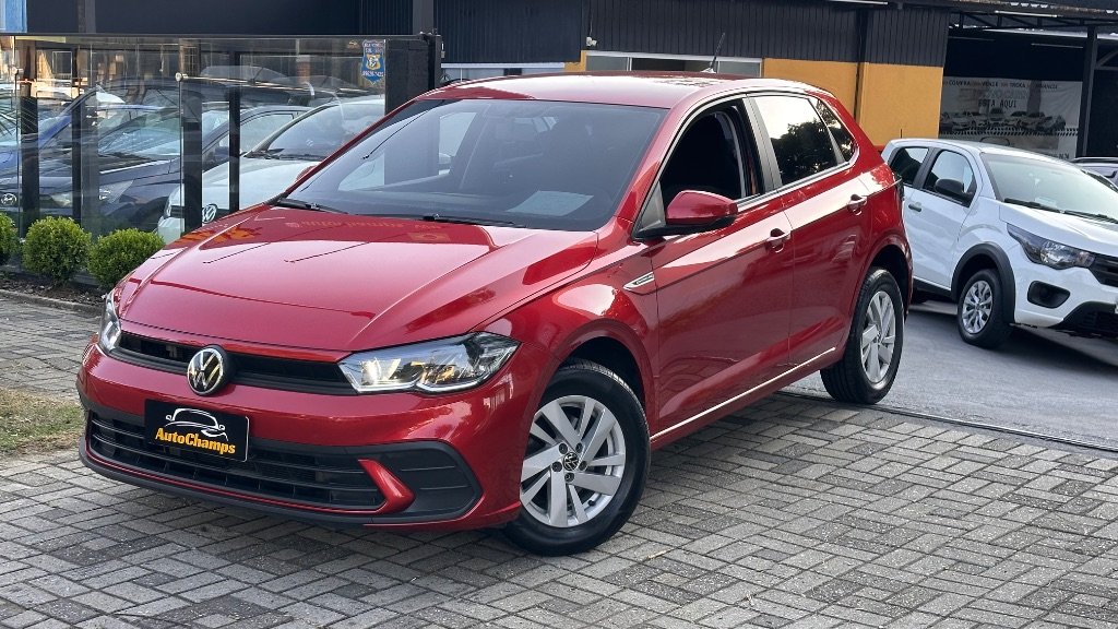 Volkswagen Polo Comfortline TSI 1.0 Flex 12V Aut. na cor Vermelho em Curitiba / PR - 948134