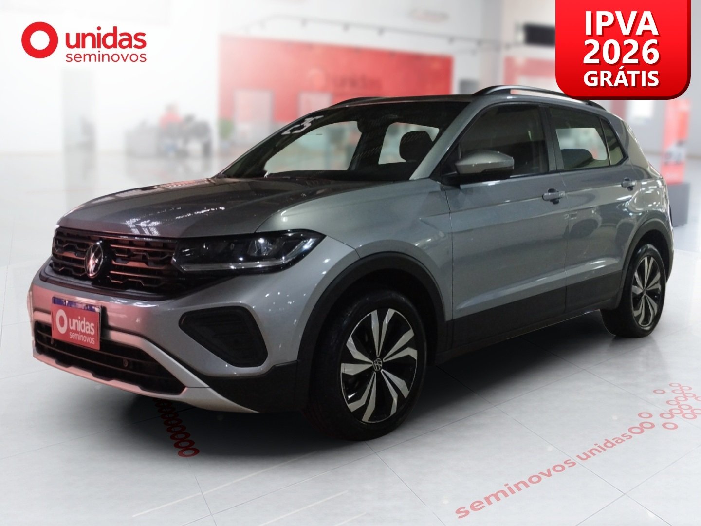 Volkswagen T-Cross 200 TSI 1.0 Flex 12V 5p Aut. na cor Prata no Canoas / RS - 953497