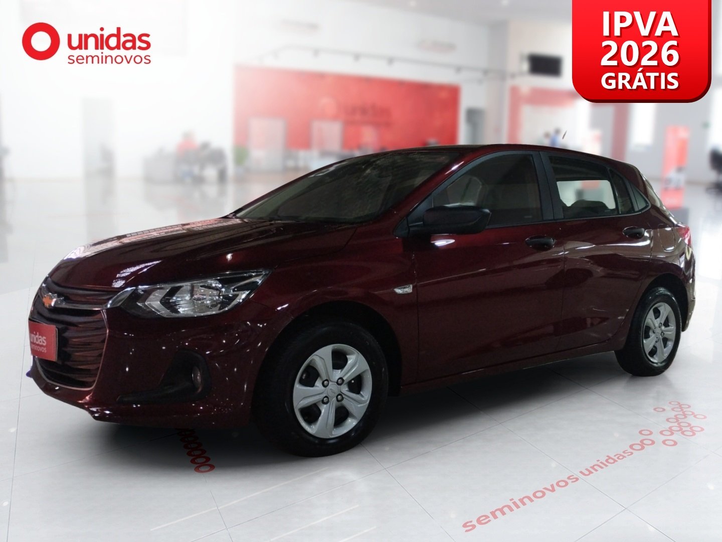 Chevrolet Onix HATCH 1.0 12V Flex 5p Mec. na cor Vermelho no Canoas / RS - 953500