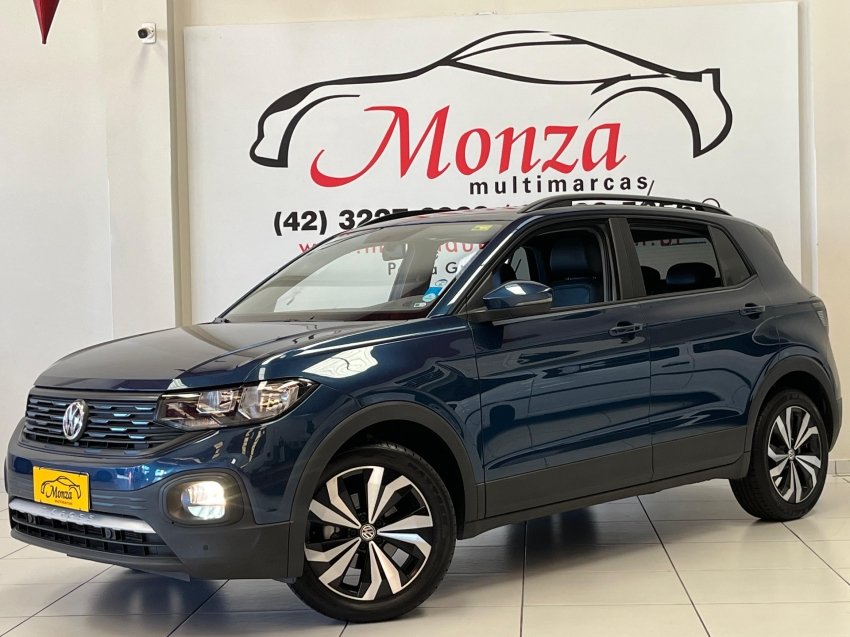 Volkswagen T-Cross 200 TSI 1.0 Flex 12V 5p Aut. na cor Azul em Ponta Grossa / PR - 961411