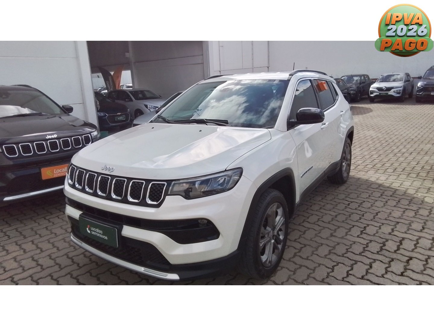 Jeep Compass LONG. T270 1.3 TB 4x2 Flex Aut. na cor Branco no Pelotas / RS - 963818