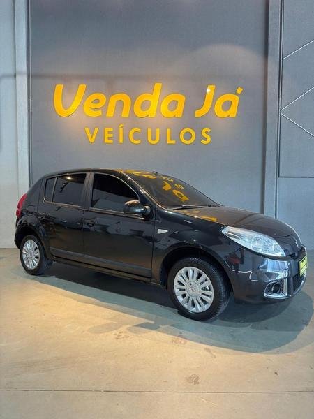Renault Sandero Authentique Flex 1.0 12V 5p na cor Preto em Arapongas / PR - 964004