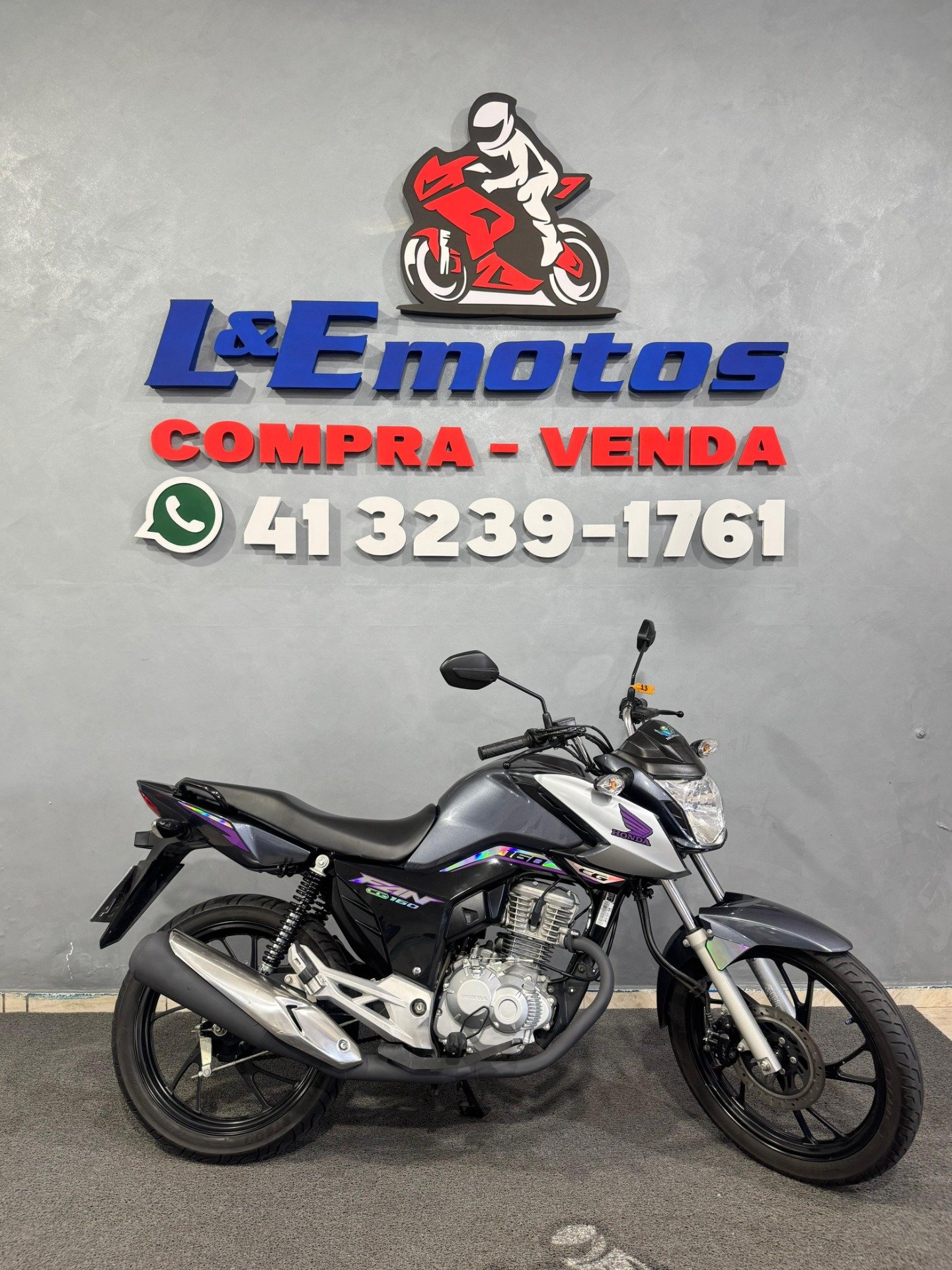 Honda CG 160 TITAN  na cor Cinza em Curitiba / PR - 964927