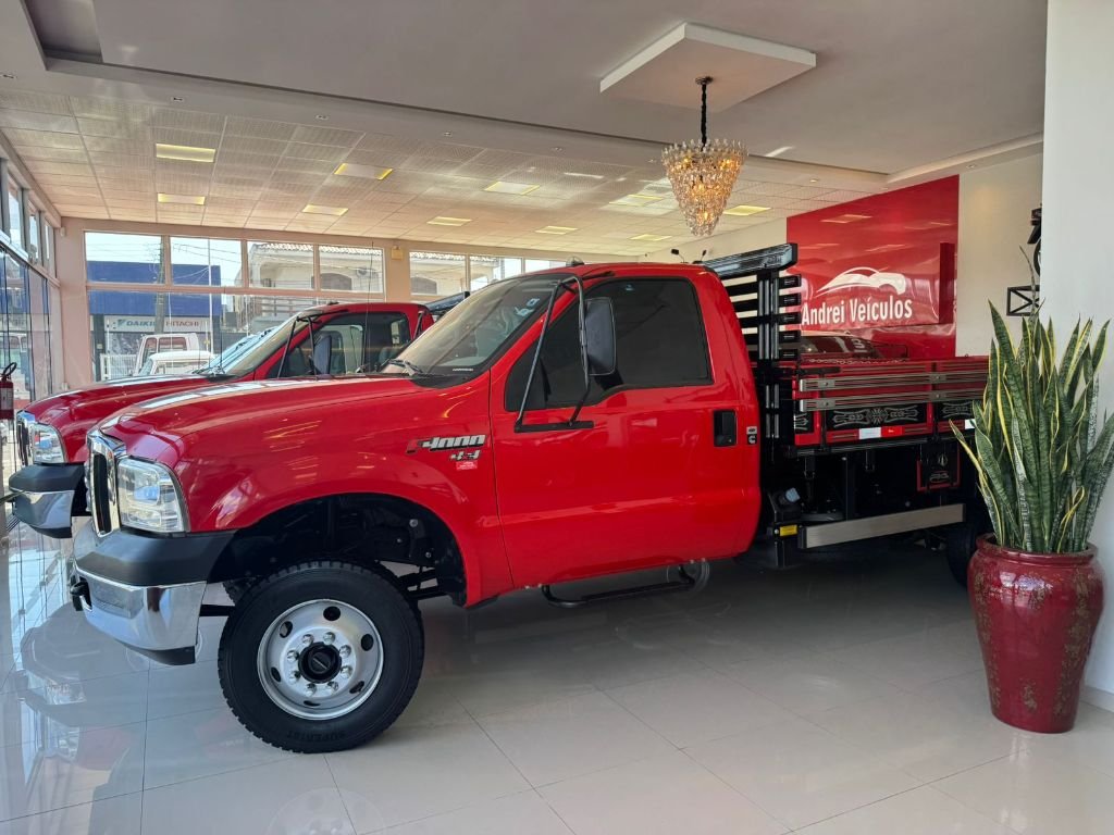 Ford F-4000 TURBO CUMMINS 4x4 2p (diesel) na cor Vermelho em Palhoça / SC - 965078