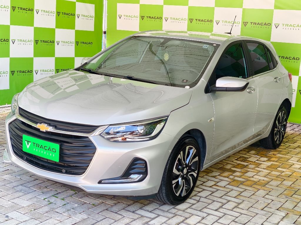 Chevrolet Onix HATCH PREM. 1.0 12V TB Flex 5p Aut. na cor Prata em Florianópolis / SC - 965323