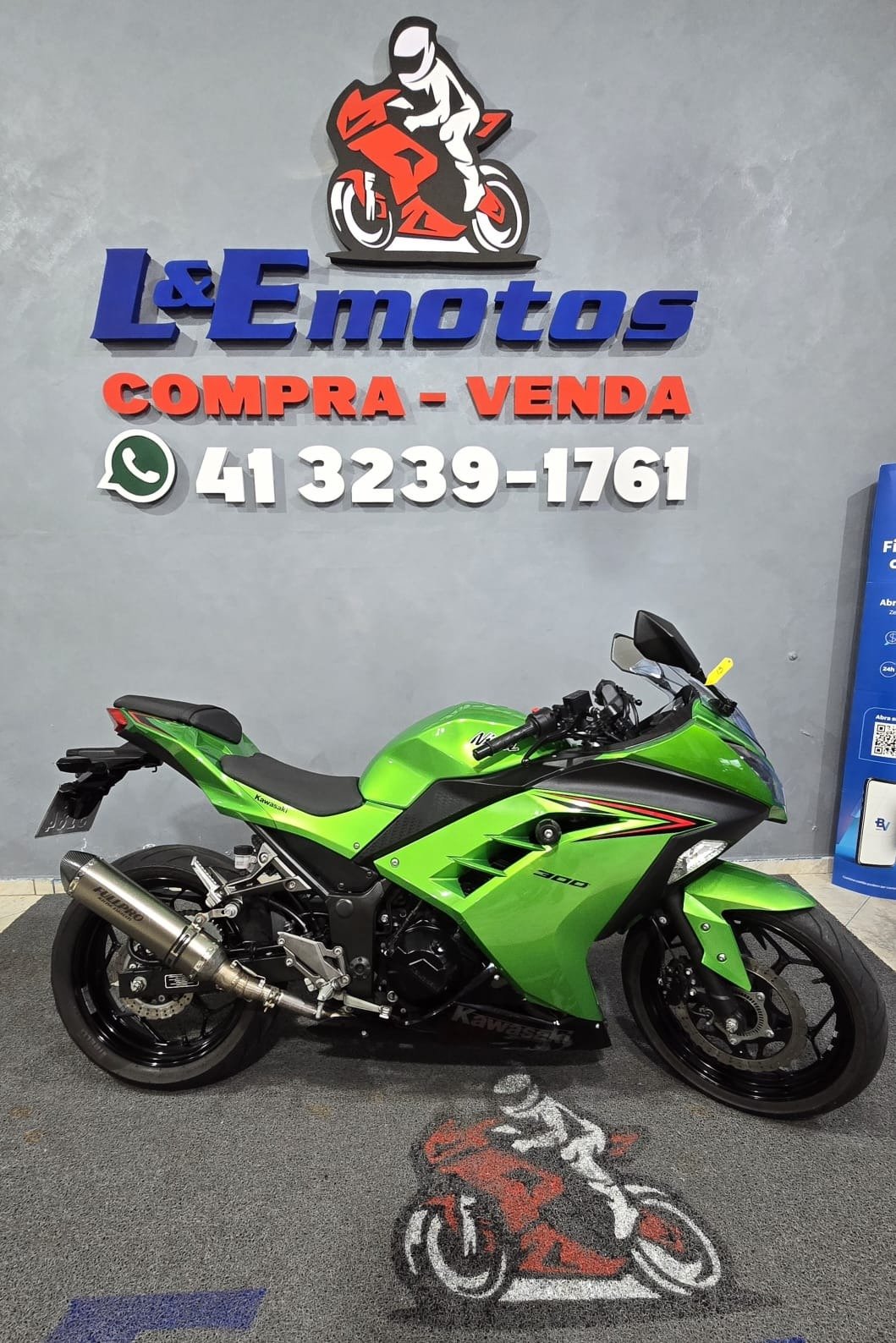 KAWASAKI NINJA 300  na cor Verde em Curitiba / PR - 966845