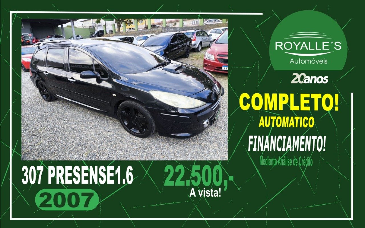 Peugeot 307 SW Feline 2.0 16V 5p Aut. na cor Preto em Curitiba / PR - 967380