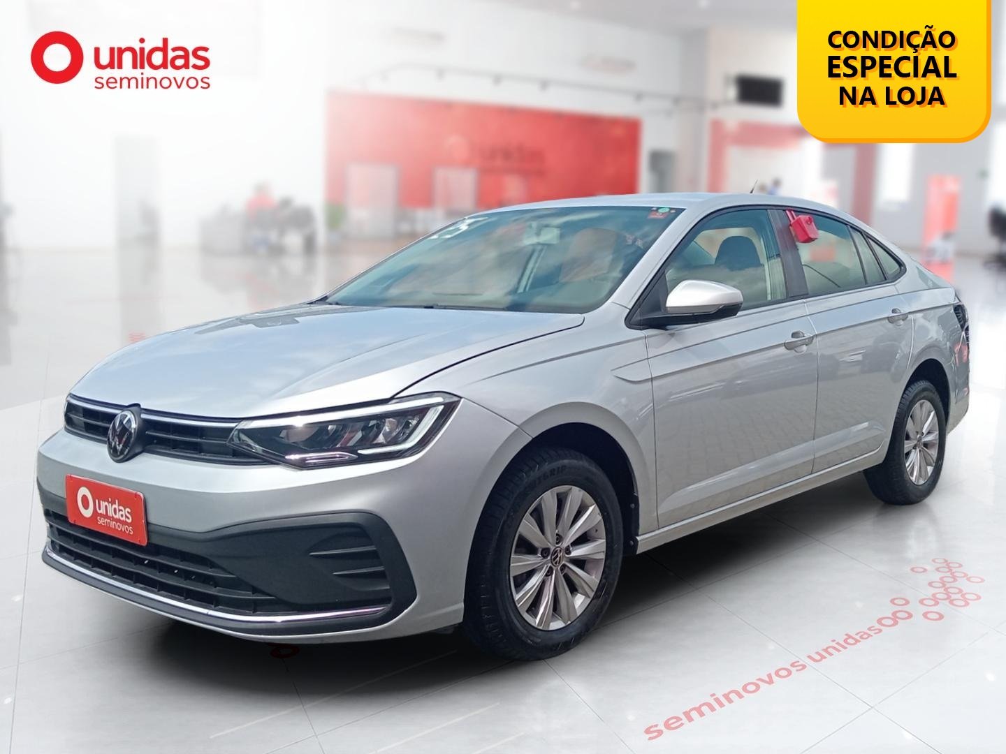 Volkswagen Virtus TSI 1.0 Flex 12V 4p Aut. na cor Prata em Joinville / SC - 971547