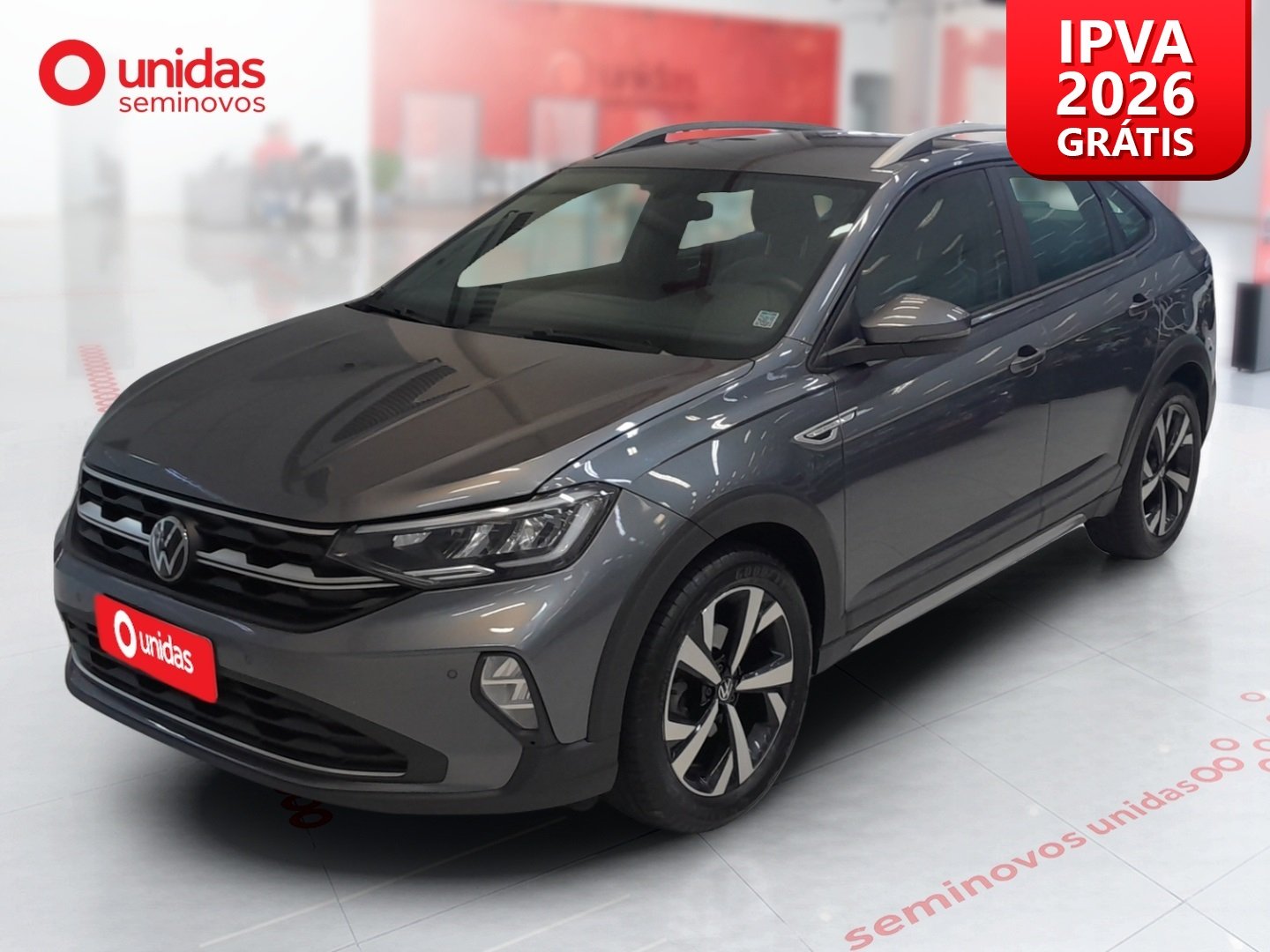 Volkswagen Nivus Highline 1.0 200 TSI Flex Aut. na cor Cinza em Curitiba / PR - 971813