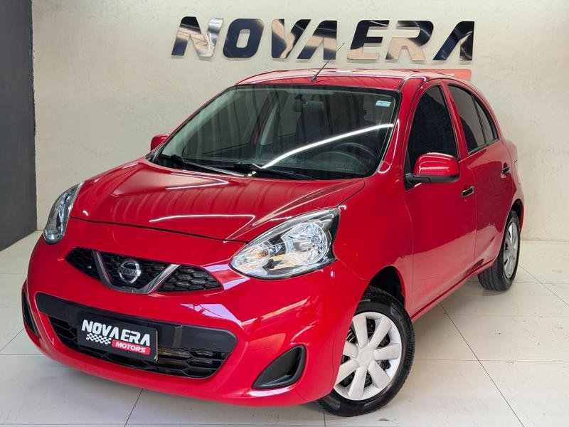 Nissan MARCH 1.0 16V Flex Fuel 5p na cor Vermelho no Porto Alegre / RS - 972506
