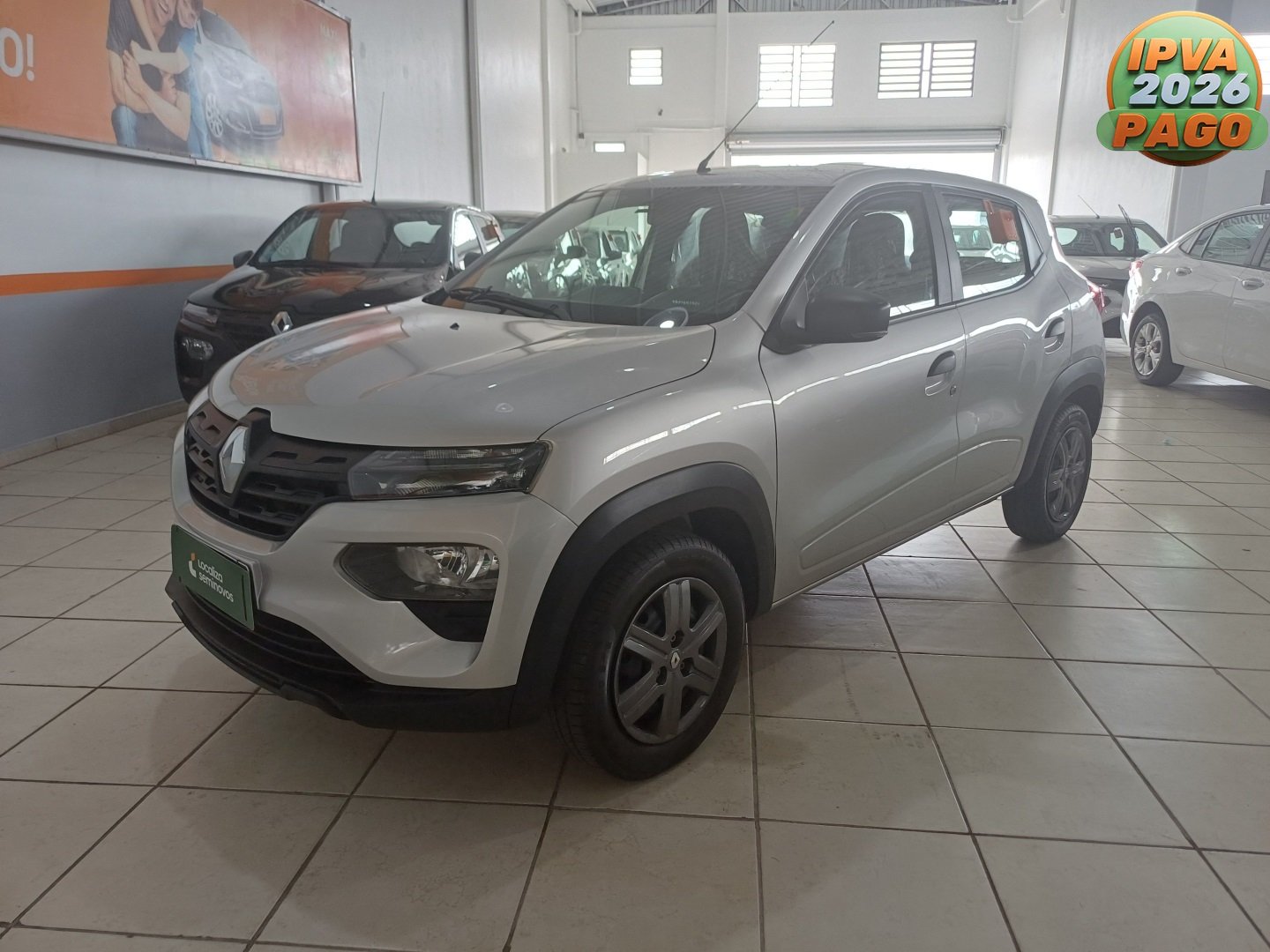Renault Kwid Zen 1.0 Flex 12V 5p Mec. na cor Prata no Santa Maria / RS - 976126