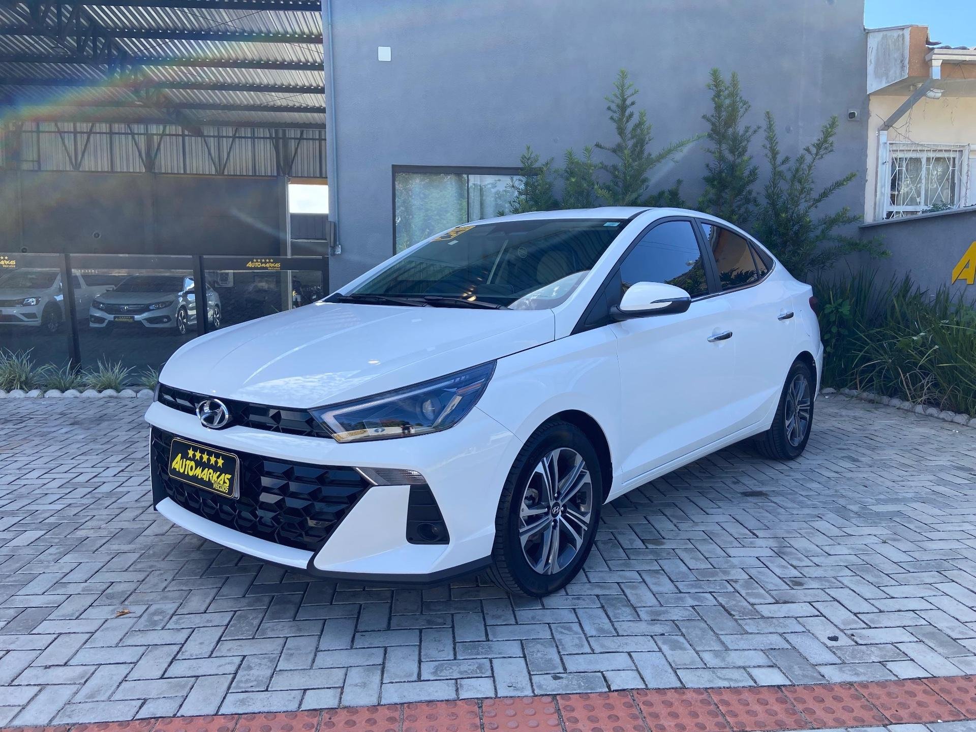 Hyundai HB20S Platinum Plus 1.0 TB Flex 12V Aut. na cor Branco em Sombrio / SC - 978212