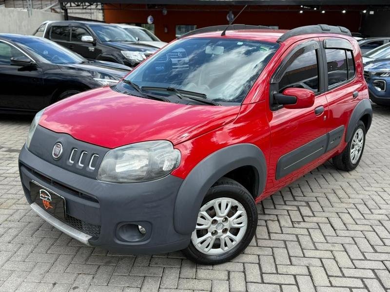 Fiat Uno WAY 1.0 Flex 6V 5p na cor Vermelho em Curitiba / PR - 985592