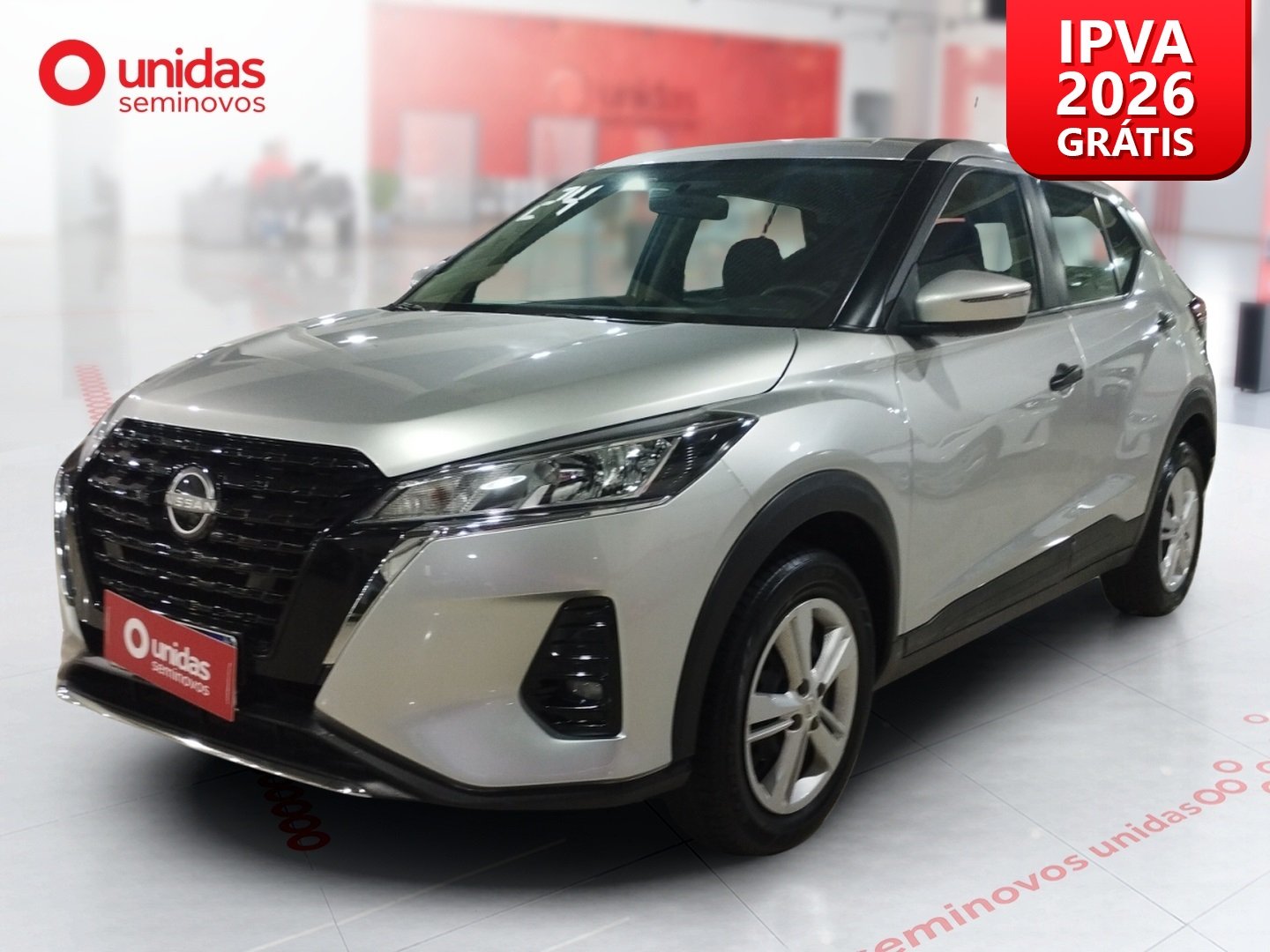 Nissan KICKS Active 1.6 16V Flex Aut. na cor Prata no Canoas / RS - 989942