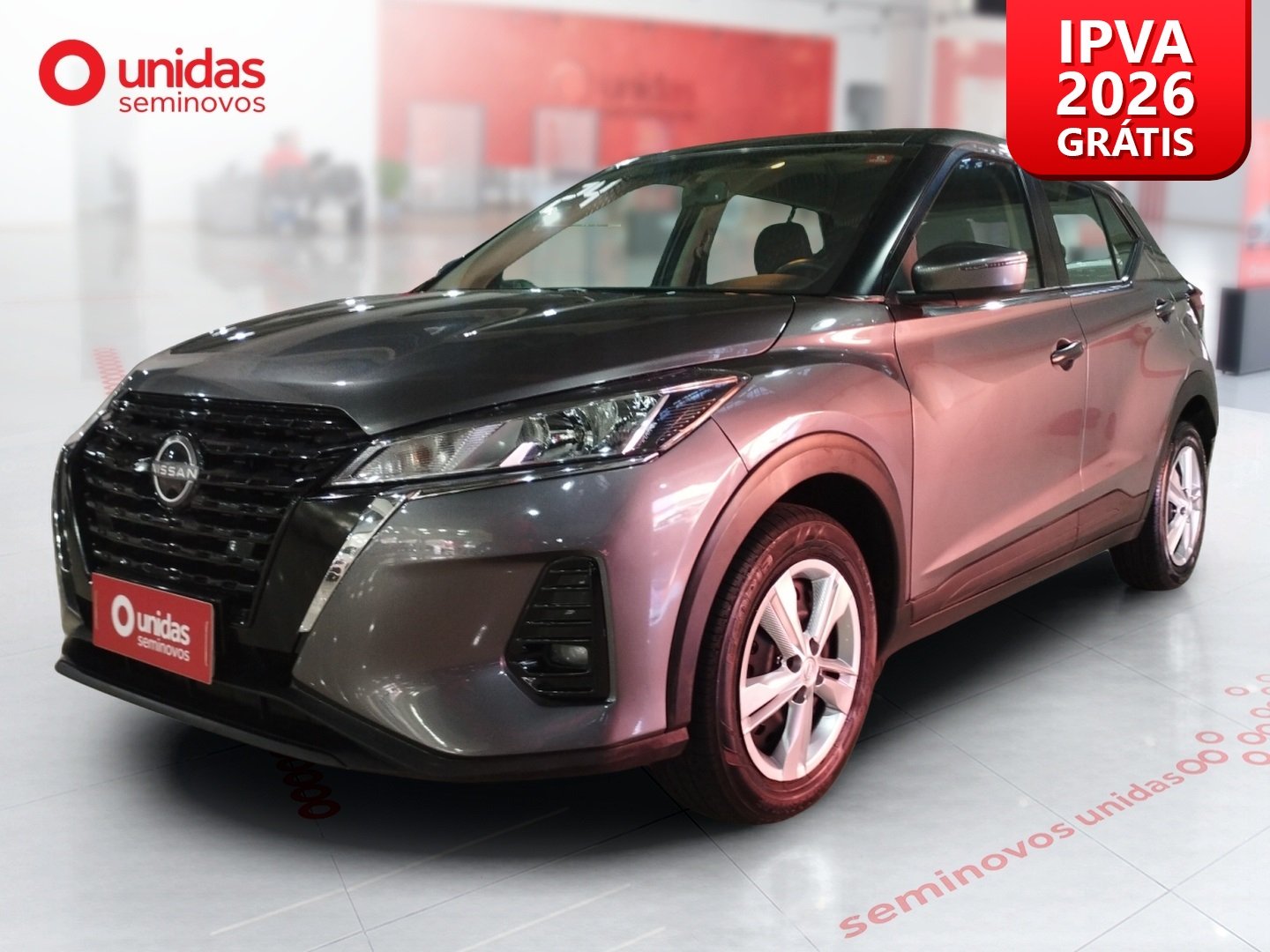 Nissan KICKS Active 1.6 16V Flex Aut. na cor Cinza no Canoas / RS - 992055