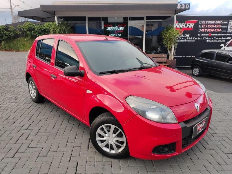 Renault SANDERO Authentique Flex 1.0 12V 5p na cor Vermelho em Carambeí / PR - 9950