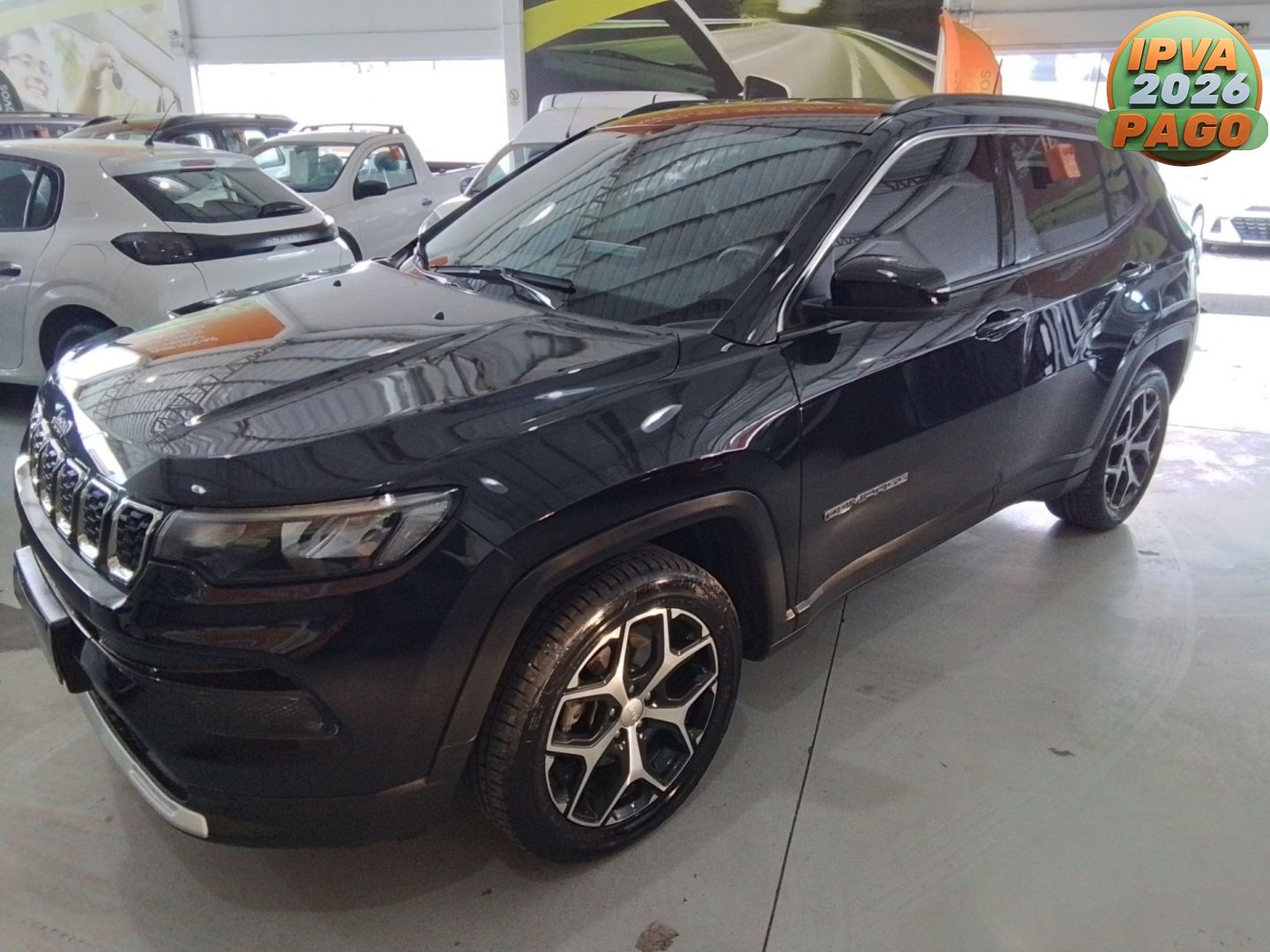 Jeep Compass LONG. T270 1.3 TB 4x2 Flex Aut. na cor Preto no Pelotas / RS - 998516