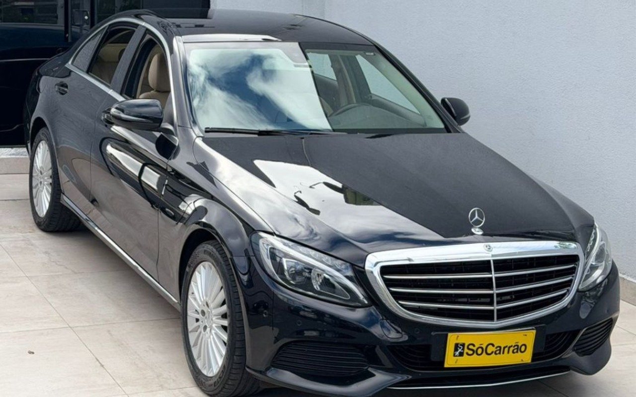 Mercedes-Benz C-180 CGI Exc. 1.6/1.6 Flex TB 16V Aut. na cor Preto em Curitiba / PR - 999263